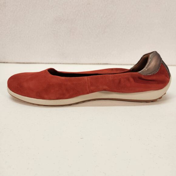 Caslon Bella Leather Suede Ballet Slip-On Flat Preppy Burgundy Women's Size 8.5M - Picture 5 of 13